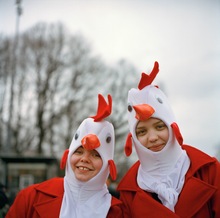 Easter chickens, Gorky Park, Moscow, 2014