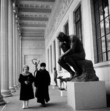 Outside the Pushkin Museum of Fine Arts, Moscow, 1996