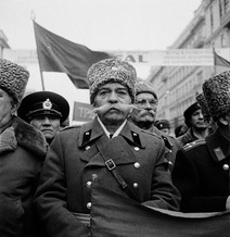 Retired officers on Red Army Day, Moscow, 1996