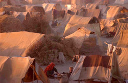 Refugee camp in Khowdja Bowaddin, North Afghanistan, September 2001