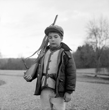 Felix Hill stood outside the Chateau de Maillebois