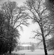 Winter view of the Chateau de Maillebois